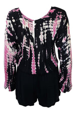 Load image into Gallery viewer, GYPSY GLOBAL VILLAGE Tie Dye Black Playsuit (S)-Gypsy Global Village-The Freperie
