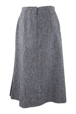 Load image into Gallery viewer, HARDY AMIES Vintage Grey Wool A Line Skirt (10)-Hardy Amies-The Freperie