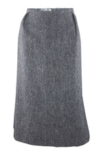 Load image into Gallery viewer, HARDY AMIES Vintage Grey Wool A Line Skirt (10)-Hardy Amies-The Freperie