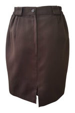 Load image into Gallery viewer, HAUSCO Vintage Brown Wool Skirt (UK 10)-Hausco-The Freperie