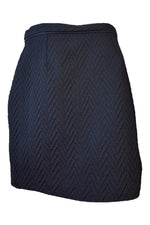 Load image into Gallery viewer, HOSS INTROPIA Black Mini Skirt with Leather Piping (UK 14)-Hoss Intropia-The Freperie