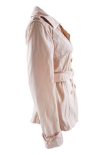 Load image into Gallery viewer, ICEBERG Cream Long Sleeve Belted Short Mac Raincoat (42)-Iceberg-The Freperie