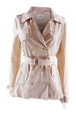 Load image into Gallery viewer, ICEBERG Cream Long Sleeve Belted Short Mac Raincoat (42)-Iceberg-The Freperie