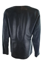 Load image into Gallery viewer, Jaeger Black Leather Jacket UK 12
