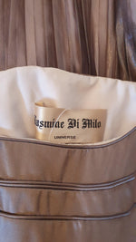 Load image into Gallery viewer, JASMINE DI MILO Brown Silk Pleated Taupe Bustier Mini Dress (UK 8)-The Freperie