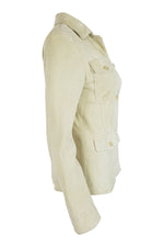 Load image into Gallery viewer, JIL SANDER Cream Suede Jacket (38)-Jil Sander-The Freperie