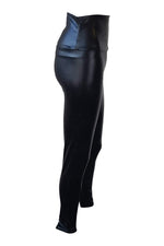 Load image into Gallery viewer, JNT WORLD Black Wet Look High Waist Leggings (M)-JNT World-The Freperie
