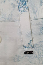 Load image into Gallery viewer, JOHN GALLIANO Kids Cotton Blend White Toile De Jouy Print Blazer (8)-The Freperie
