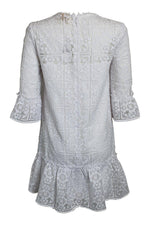 Load image into Gallery viewer, KATE SPADE New York White Scenic Route Lace Flounce Shift Dress (US 0 | UK 6)-The Freperie