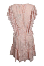 Load image into Gallery viewer, KATE SPADE Pearl Pink By The Pool Embroidered Chiffon Dress (US 4 | UK 8)-The Freperie

