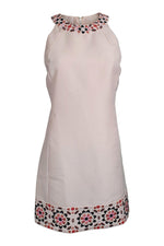 Load image into Gallery viewer, KATE SPADE Pearl Pink By The Pool Mosaic Embellished Shift Dress (US 0 | UK 6)-The Freperie