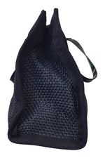 Load image into Gallery viewer, LANVIN Large Woven Black Straw Tote Bag-LANVIN-The Freperie