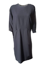 Load image into Gallery viewer, LEROSE Vintage Black Oversized Dress-Lerose-The Freperie