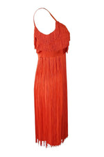 Load image into Gallery viewer, LILI DIAMOND California Vintage Red Tassel Shift Dress (S)-Lili Diamond-The Freperie