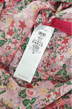 Load image into Gallery viewer, LIU JO Pink Floral Print 3/4 Sleeve Flounce Mini Dress (IT 38 | UK 06 | XXS)-The Freperie