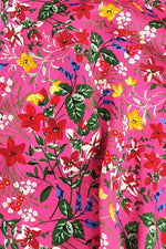 Load image into Gallery viewer, LIU JO Pink Floral Print 3/4 Sleeve Flounce Mini Dress (IT 38 | UK 06 | XXS)-The Freperie