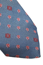 Load image into Gallery viewer, LOEWE 100% Silk Navy Blue Tie Pink Logo Repeat (60&quot; L | 3.4&quot; W)-The Freperie
