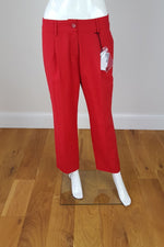 Load image into Gallery viewer, LOVE MOSCHINO Cherry Red Capri Trousers (UK 10)-Moschino-The Freperie
