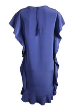 Load image into Gallery viewer, LUISA CERANO Purple Ruffle Side Sleeveless Knee Length Dress (DE 34 | GB 8)-The Freperie