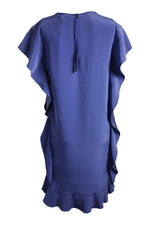 Load image into Gallery viewer, LUISA CERANO Purple Ruffle Side Sleeveless Knee Length Dress (DE 34 | GB 8)-The Freperie

