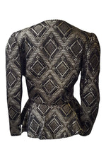 Load image into Gallery viewer, MA-SAI Vintage Black and Gold Fitted Jacket (12)-Ma-Sai-The Freperie