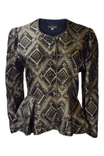 Load image into Gallery viewer, MA-SAI Vintage Black and Gold Fitted Jacket (12)-Ma-Sai-The Freperie