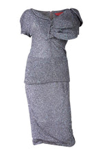 Load image into Gallery viewer, MANISH ARORA Grey Silk and Sequin Skirt Suit (S)-Manish Arora-The Freperie
