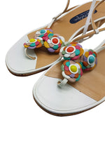 Load image into Gallery viewer, MARIO BOLOGNA White Toe Post Sandals (8)-Mario Bologna-The Freperie