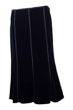 Load image into Gallery viewer, MAX MARA Black Velvet Silk Blend A Line Skirt (UK 10)-Max Mara-The Freperie