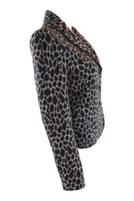 Load image into Gallery viewer, MAX MARA Weekend 100% Virgin Wool Brown Leopard Print Jacket (UK 10)-The Freperie
