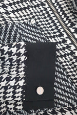 Load image into Gallery viewer, MICHAEL KORS 100% Silk Black and White Dogtooth Check Shirt (L)-Michael Kors-The Freperie
