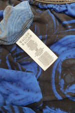 Load image into Gallery viewer, MICHAEL KORS Blue Halter Neck Graphic Print Jersey Bodycon Dress (L)-Michael Kors-The Freperie