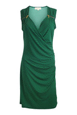 Load image into Gallery viewer, MICHAEL KORS Green Blue Abstract Print Sleeveless Dress (M)-Michael Kors-The Freperie