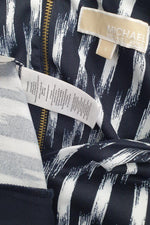 Load image into Gallery viewer, MICHAEL KORS Navy Blue Fit and Flare Abstract Print Sleeveless Dress (6)-Michael Kors-The Freperie