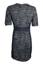 Load image into Gallery viewer, MICHAEL KORS Navy Blue Graphic Print Short Sleeved Shift Dress (US 4)-Allude-The Freperie