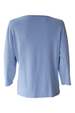 Load image into Gallery viewer, MILLI Lavender Blue 3/5 Sleeve Silk Mix Top (XL)-Milli-The Freperie