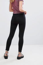 Load image into Gallery viewer, MONKI Mocki Black Cropped Mid Rise Skinny Jeans-Monki-The Freperie