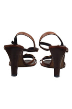 Load image into Gallery viewer, MOSCHINO Brown High Heel Strappy Sandals-Moschino-The Freperie