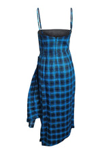 Load image into Gallery viewer, OSMAN LONDON SS 2019 100% Cotton Blue Gingham Corset Dress (UK 08)-The Freperie
