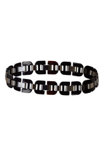 Load image into Gallery viewer, PRADA Brown Plastic and Chrome Link Belt (34")-Prada-The Freperie