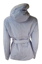 Load image into Gallery viewer, PRADA Purple Women's Padded Belted Hooded Jacket (40)-Prada-The Freperie
