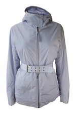 Load image into Gallery viewer, PRADA Purple Women's Padded Belted Hooded Jacket (40)-Prada-The Freperie