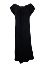 Load image into Gallery viewer, QUORUM Vintage Black Sheath Maxi Dress (UK 12)-Quorum-The Freperie