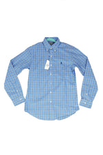 Load image into Gallery viewer, RALPH LAUREN POLO Blue Check Men's Shirt (S)-Ralph Lauren-The Freperie