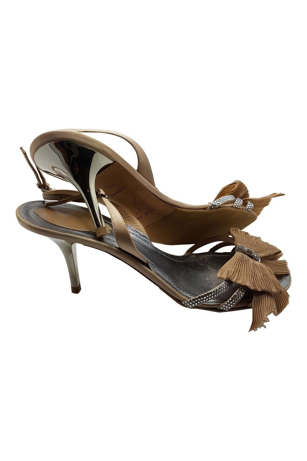 RENE CAOVILLA Bow Front Stiletto Heels (39.5)-Rene Caovilla-The Freperie