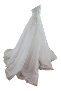 RUTH MILLIAM Bridal Couture White Corset Bodice Wedding Dress (6-8)-Ruth Milliam-The Freperie