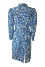 Load image into Gallery viewer, SARAH SPENCER Vintage Blue White Abstract Print Skirt Suit (12)-Sarah Spencer-The Freperie