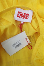 Load image into Gallery viewer, SOLID & STRIPED Sunshine Yellow Tonal Plaid Peasant Dress (XS)-The Freperie