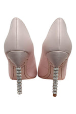 Load image into Gallery viewer, SOPHIA WEBSTER Ice Pink Satin Crystal Embellished Coco Pump (40)-The Freperie
