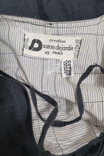 Load image into Gallery viewer, SUZON DE JARDIN Black Linen Scoop Neck Midi Dress (XS)-The Freperie